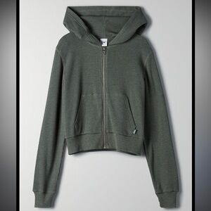 TNA Aritzia waffle zip up hoodie / size: small